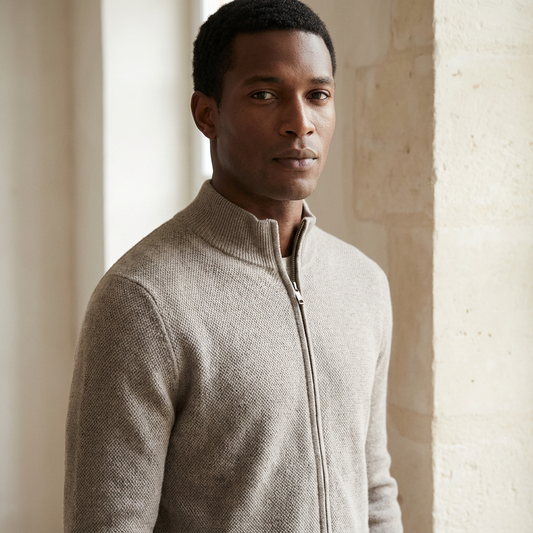 Zurich Zip Knit Marble