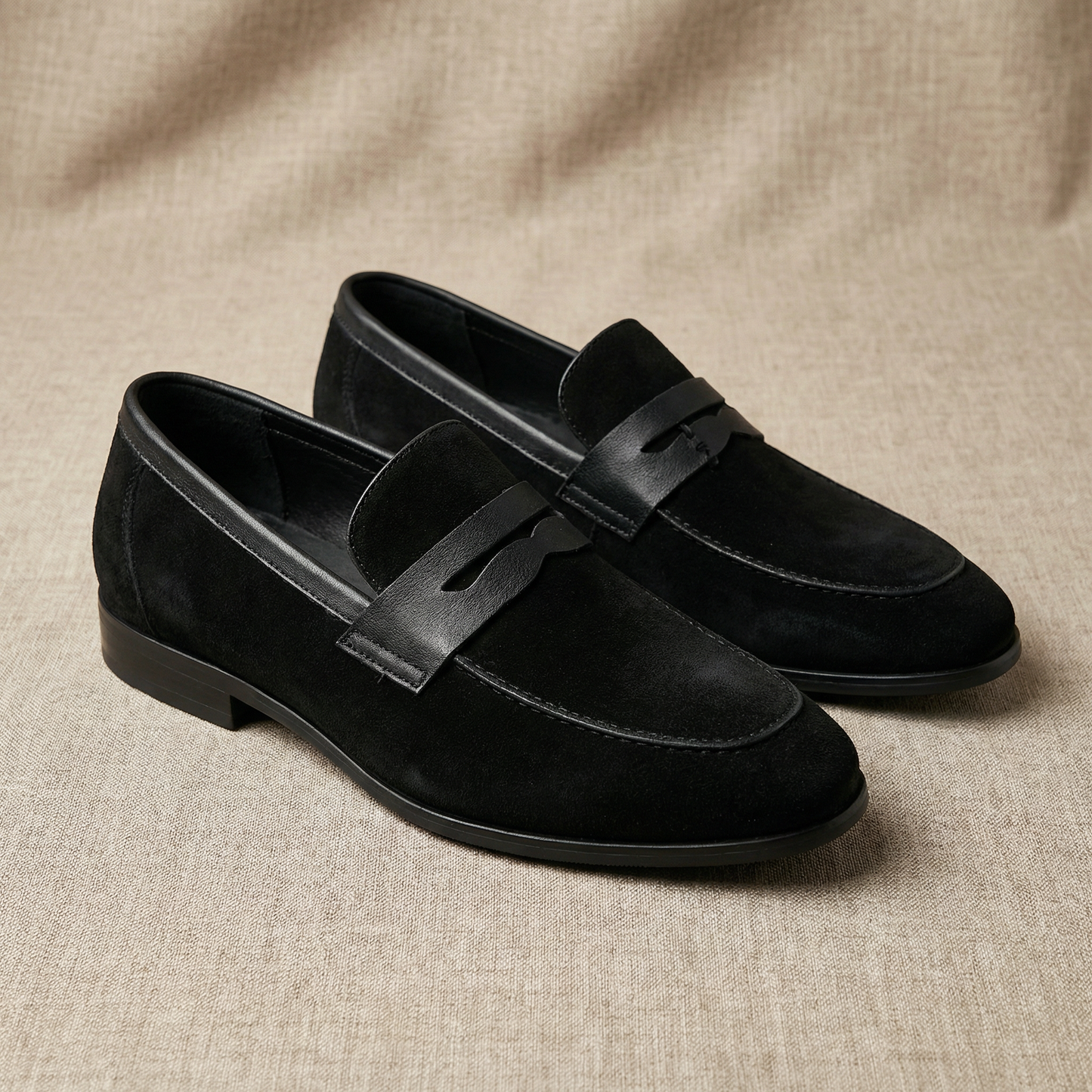 Milano Suede Penny Loafers Marble