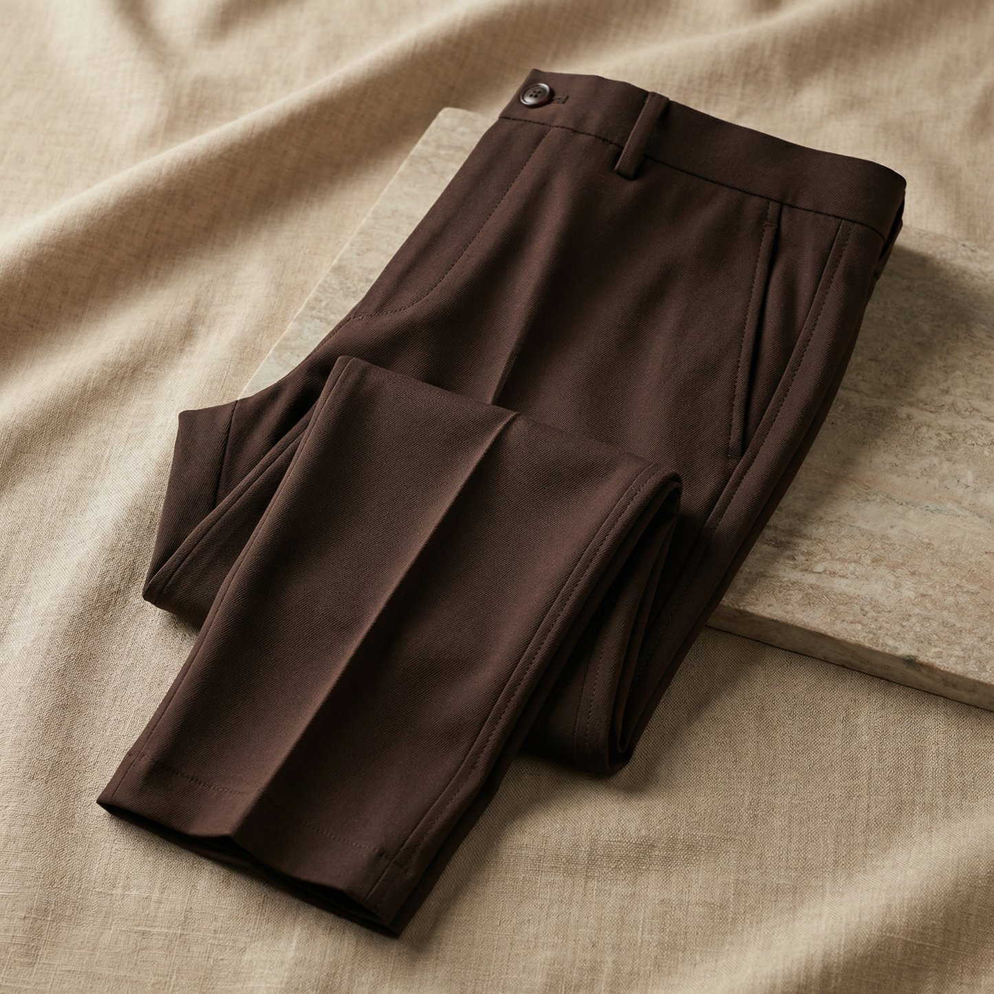 Milan Slim Fit Trousers Marble