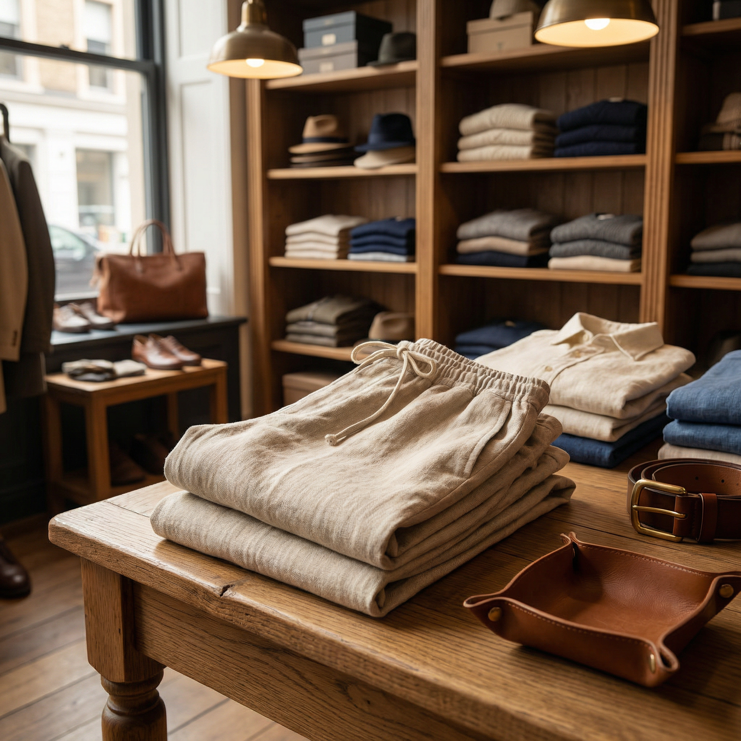 Florence Linen Trousers Marble