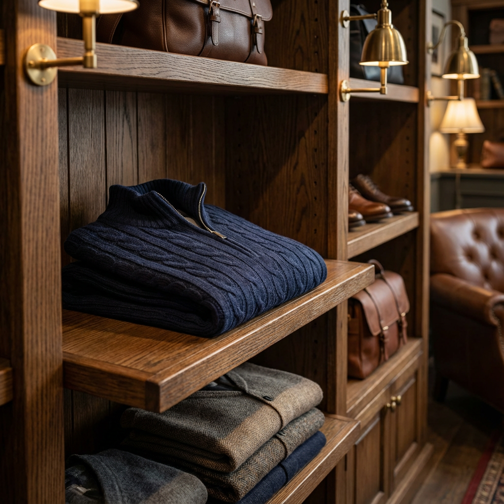 Cable Half-Zip Sweater Marble