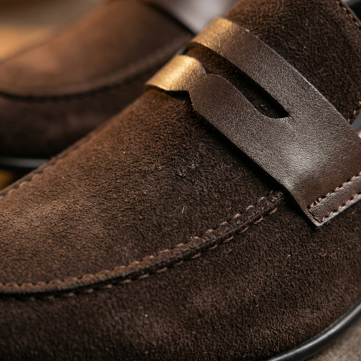 Milano Suede Penny Loafers Marble