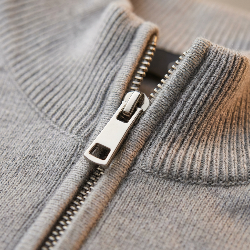 Half-Zip Knit Sweater Marble