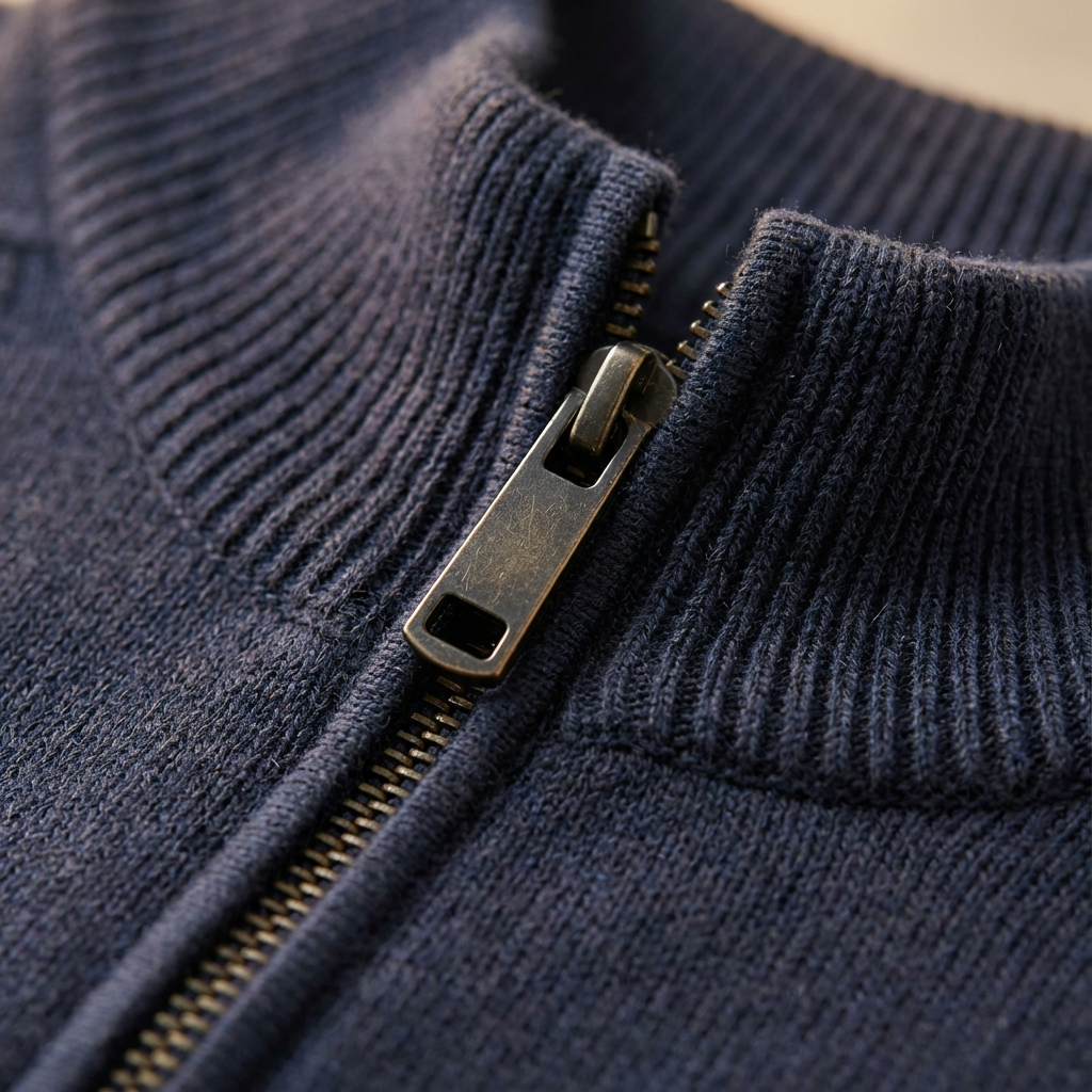 Half-Zip Knit Sweater Marble