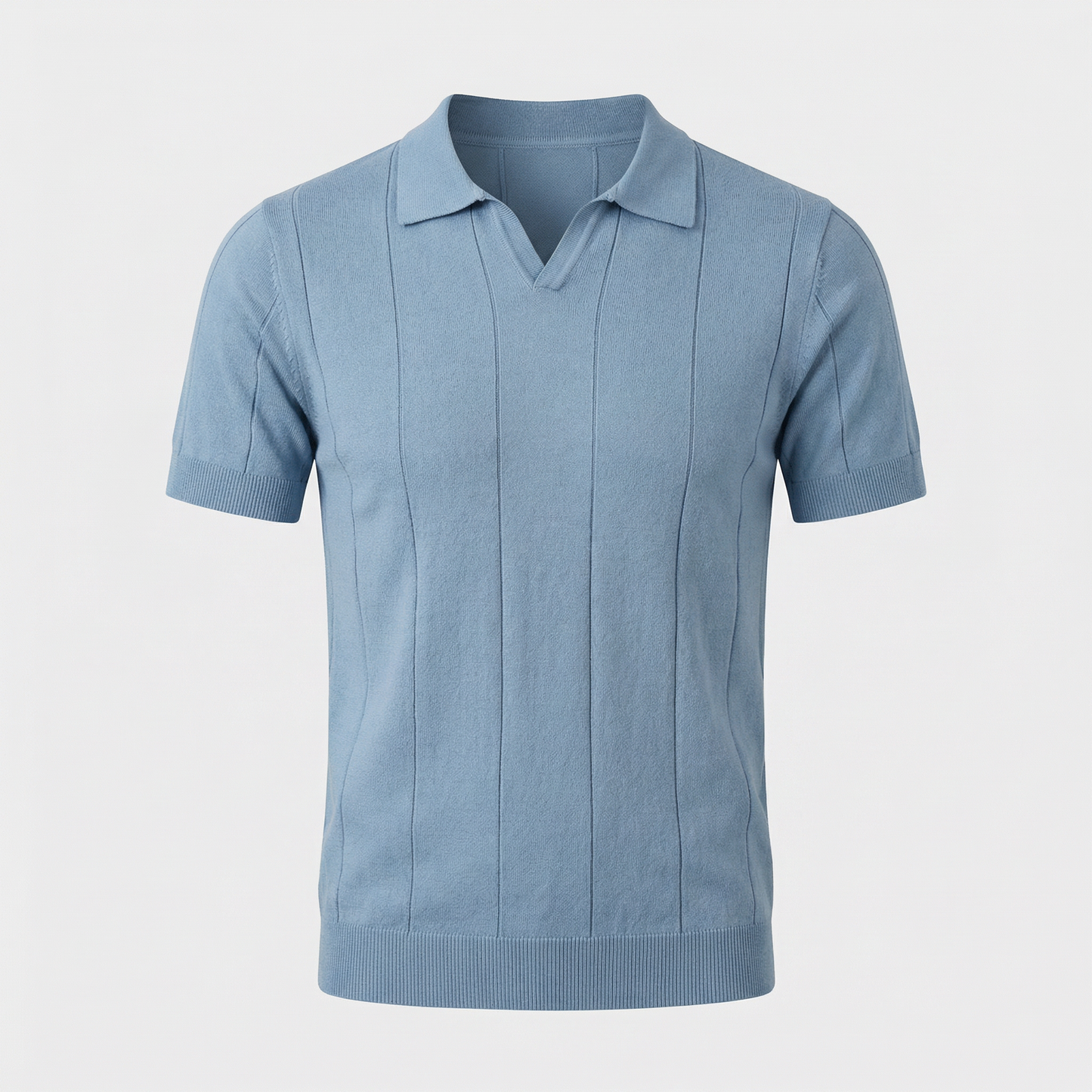 Amalfi V-Neck Knit Polo Marble