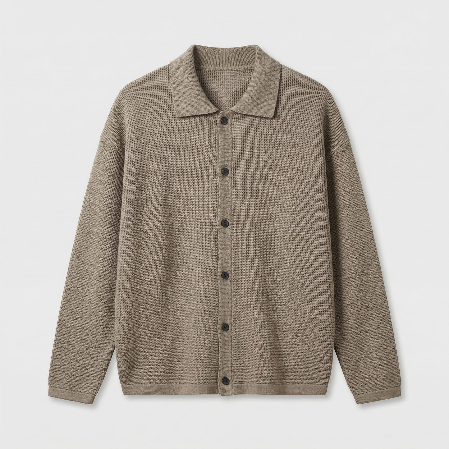 Verona Knit Polo Cardigan Marble