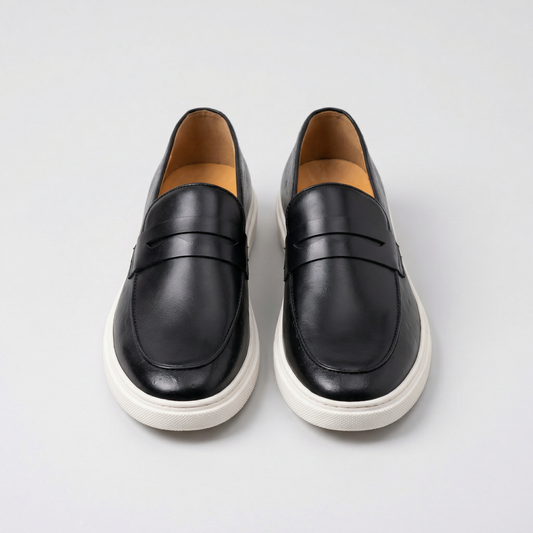 Milan Casual Leather Loafers Marble