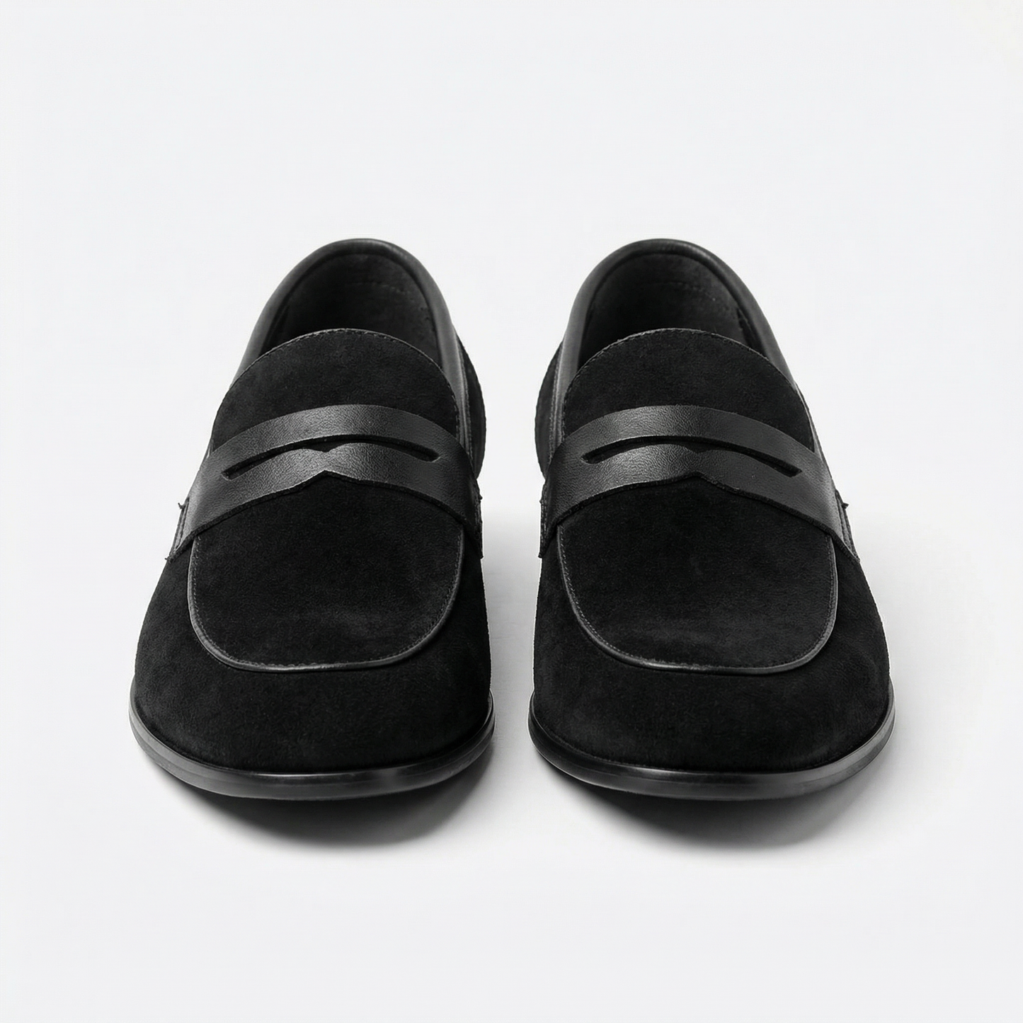 Milano Suede Penny Loafers Marble