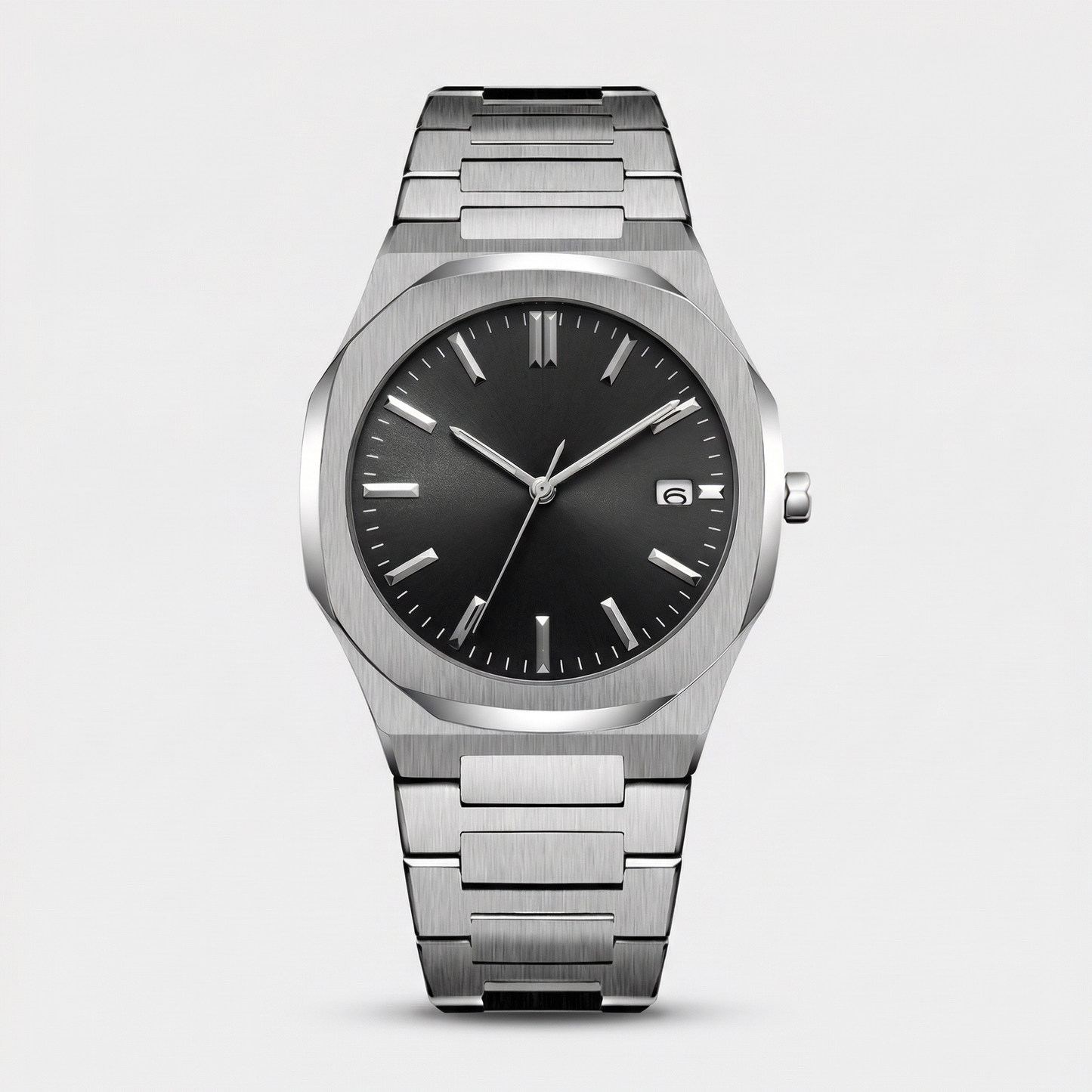 Geneva Stainless Steel Quartz Watch Marble