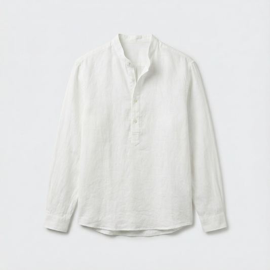 Linen Button Shirt Marble