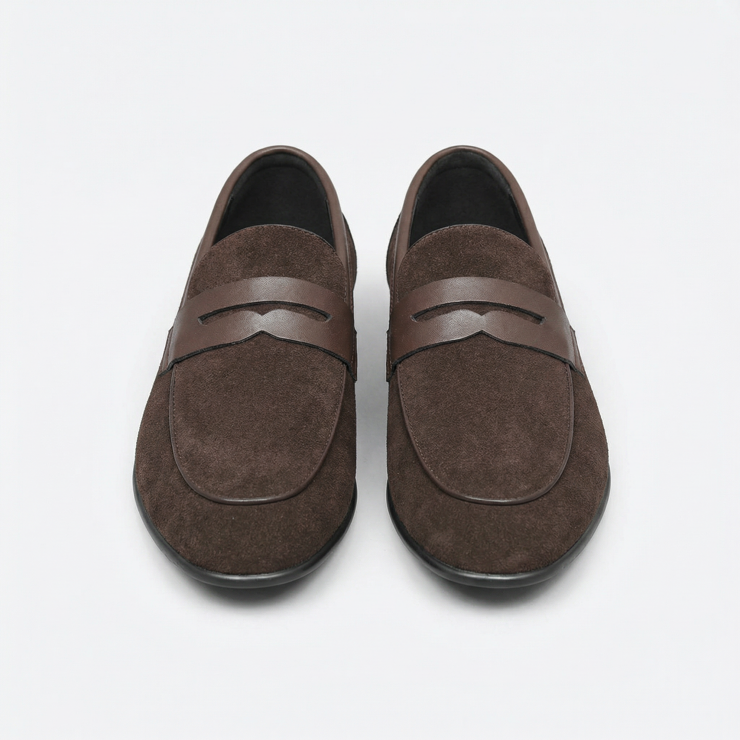 Milano Suede Penny Loafers Marble