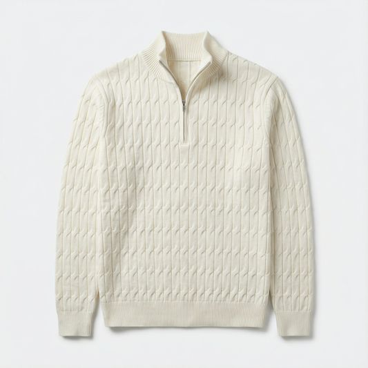 Zurich Zip Polo Knit Marble