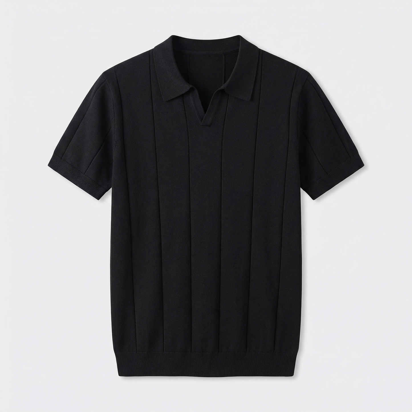 Amalfi V-Neck Knit Polo Marble