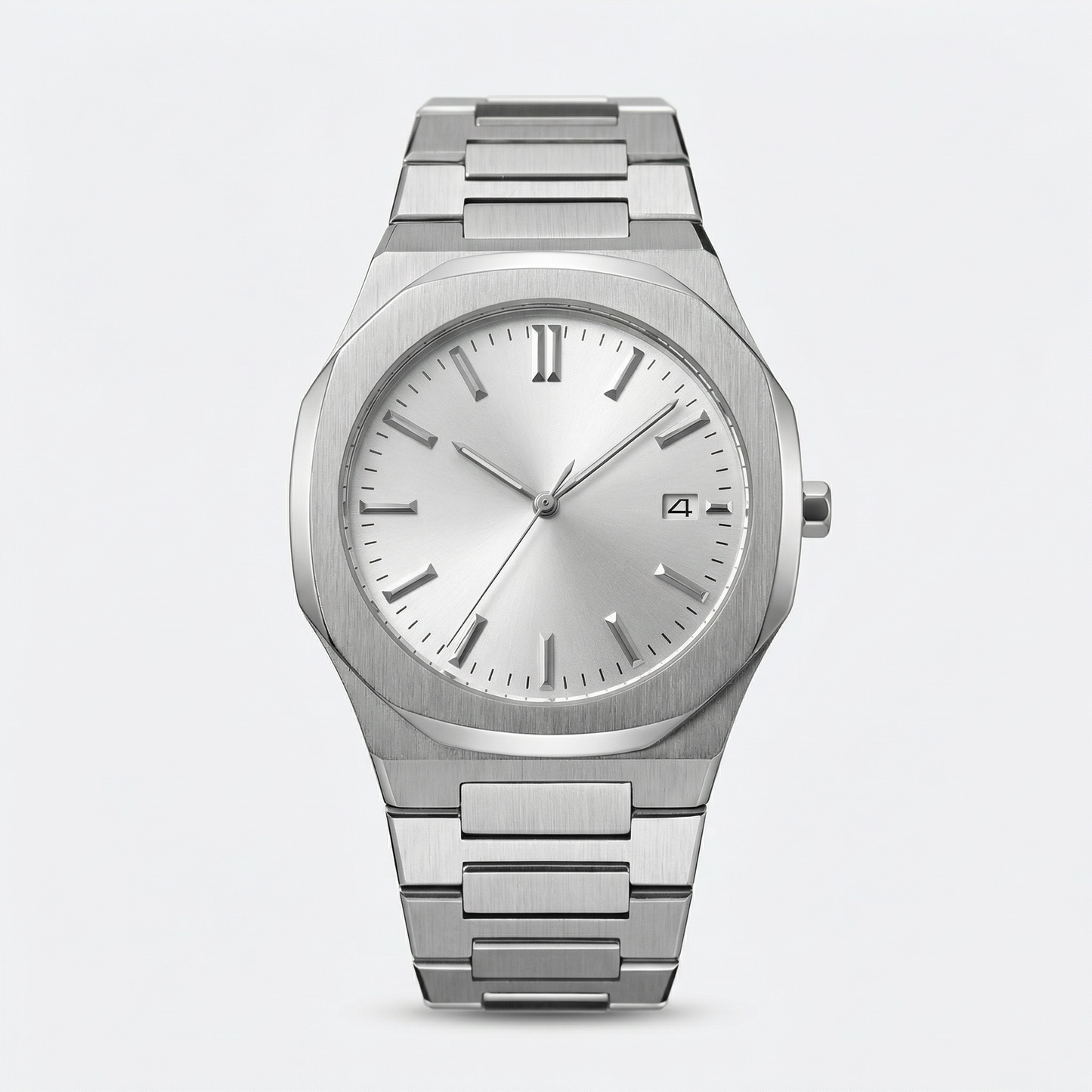 Geneva Stainless Steel Quartz Watch Marble