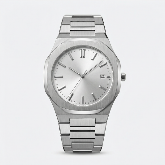 Geneva Stainless Steel Quartz Watch Marble