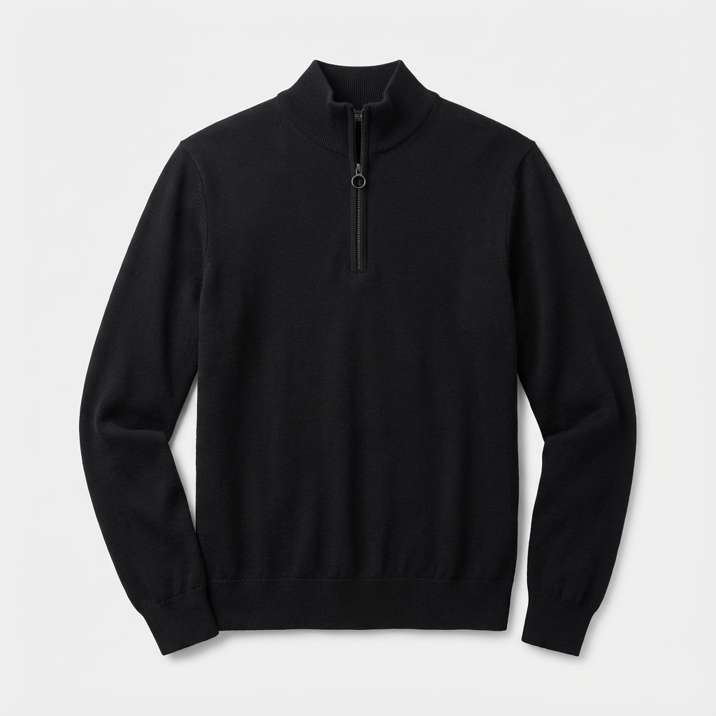 Half-Zip Knit Sweater Marble