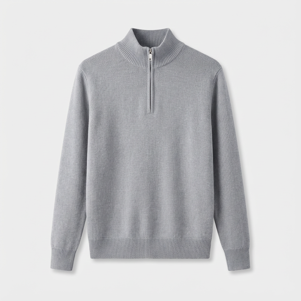 Half-Zip Knit Sweater Marble