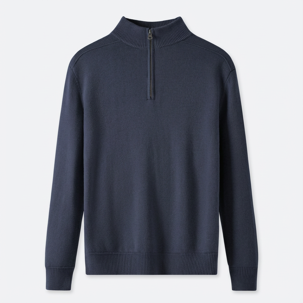 Half-Zip Knit Sweater Marble