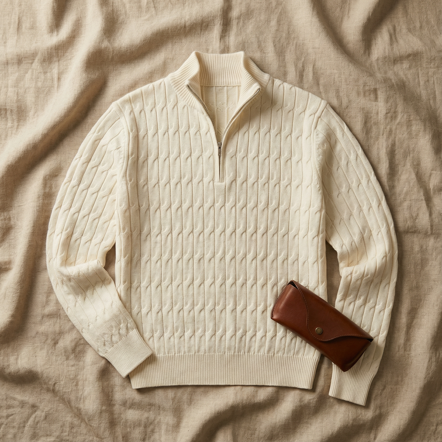 Zurich Zip Polo Knit Marble