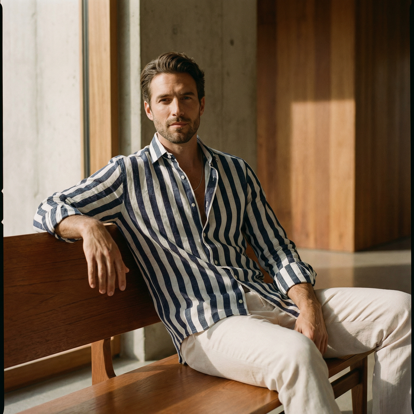 Riviera Striped Shirt Marble
