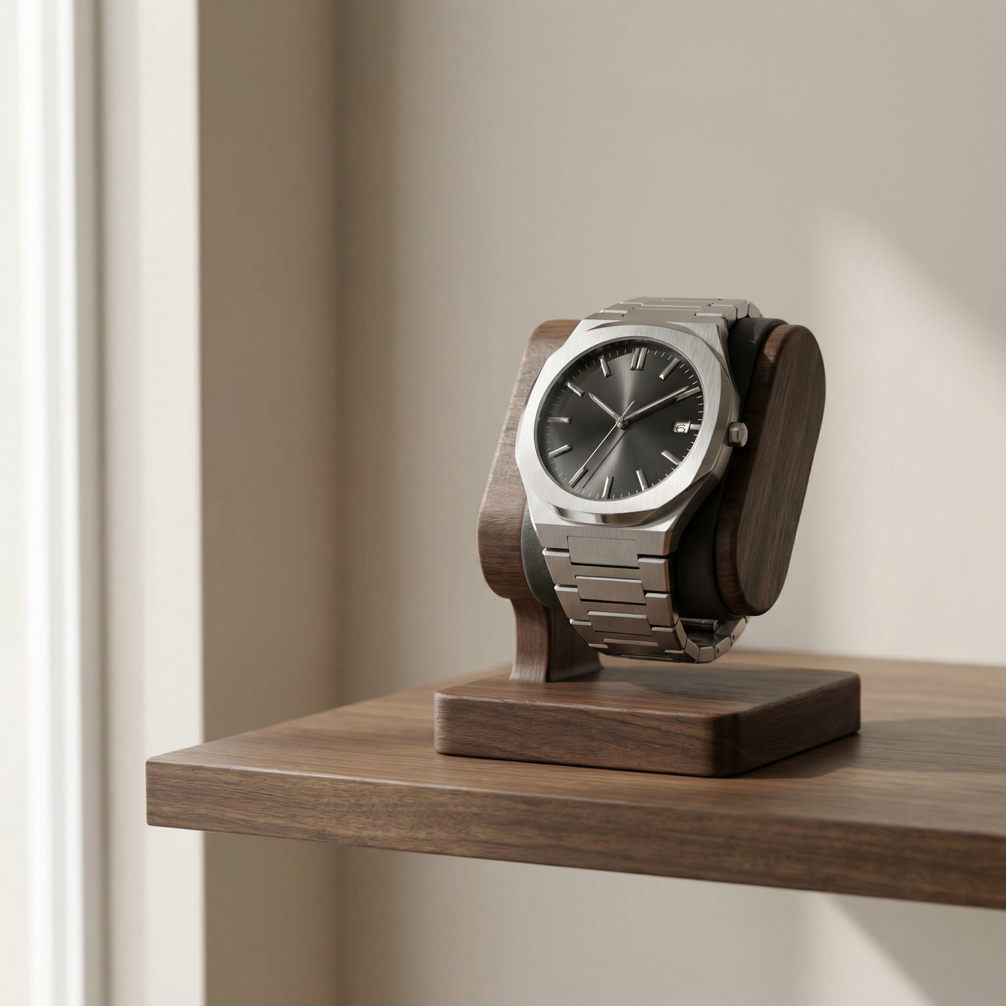 Geneva Stainless Steel Quartz Watch Marble