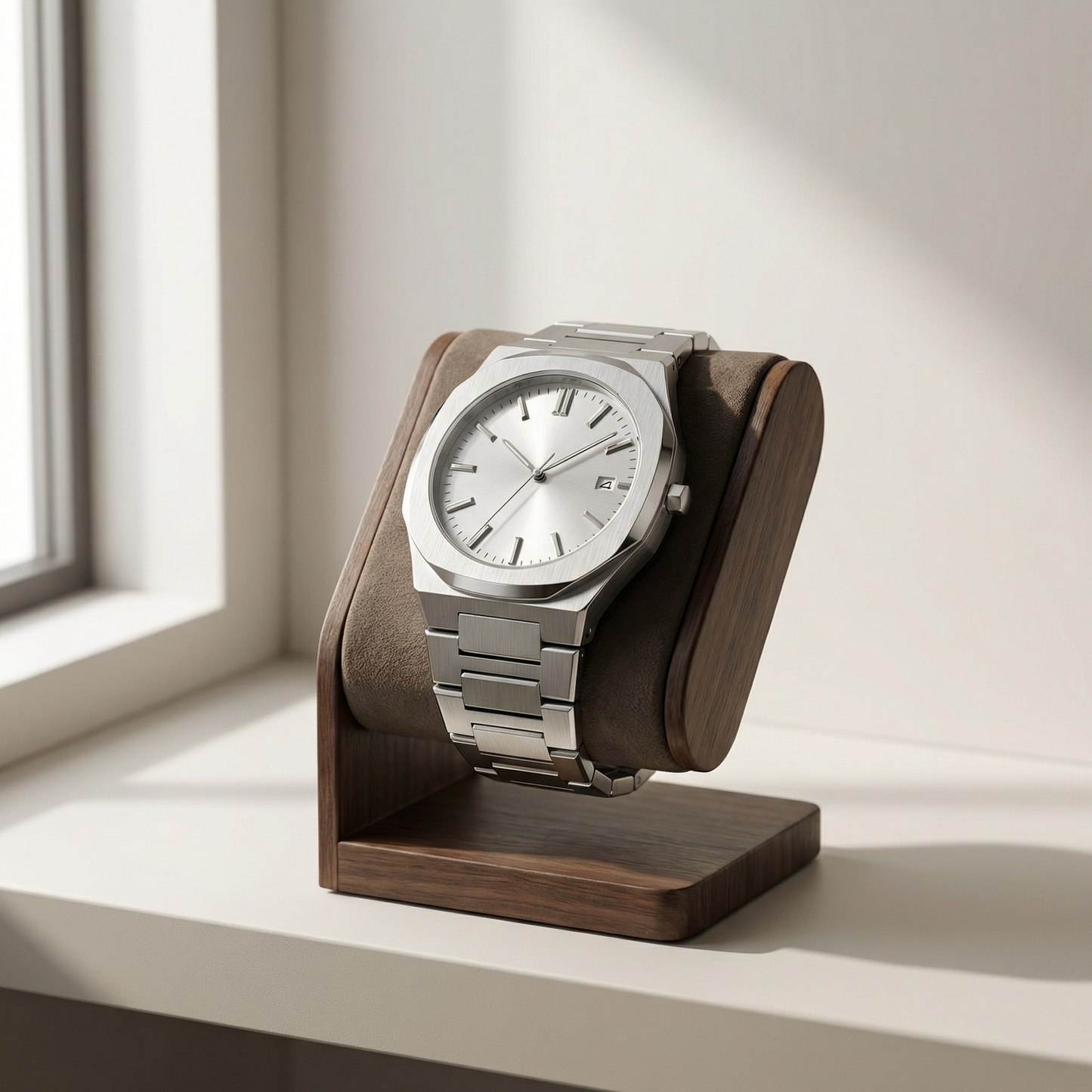 Geneva Stainless Steel Quartz Watch Marble