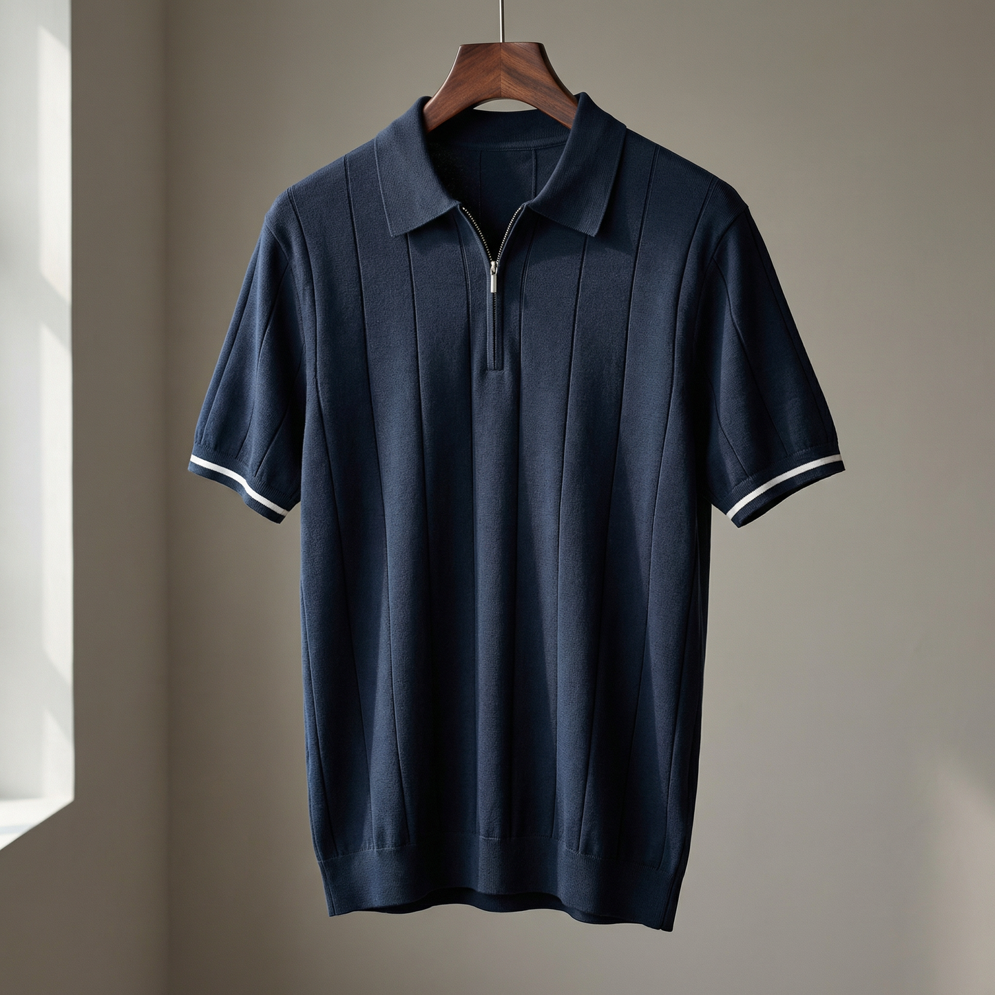 Capri Zip Polo Knit Marble