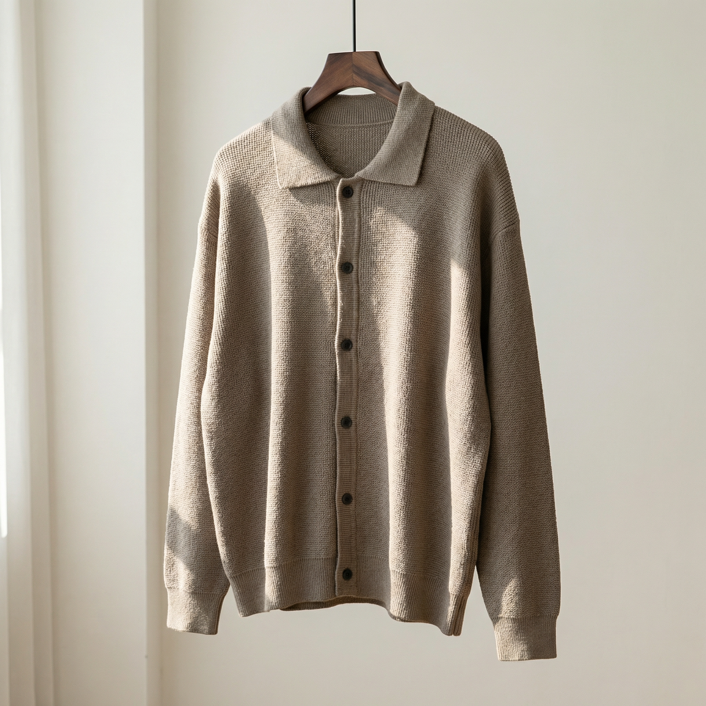 Verona Knit Polo Cardigan Marble