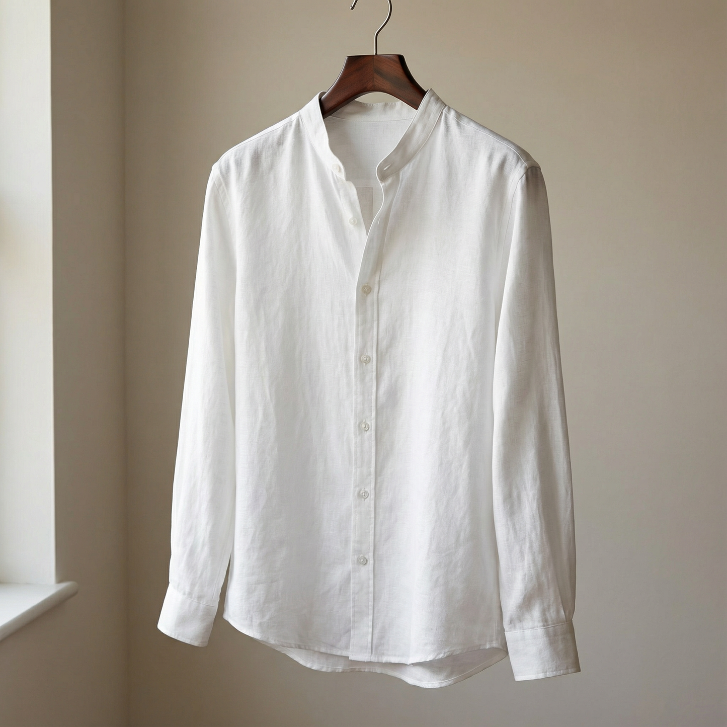 Linen Button Shirt Marble