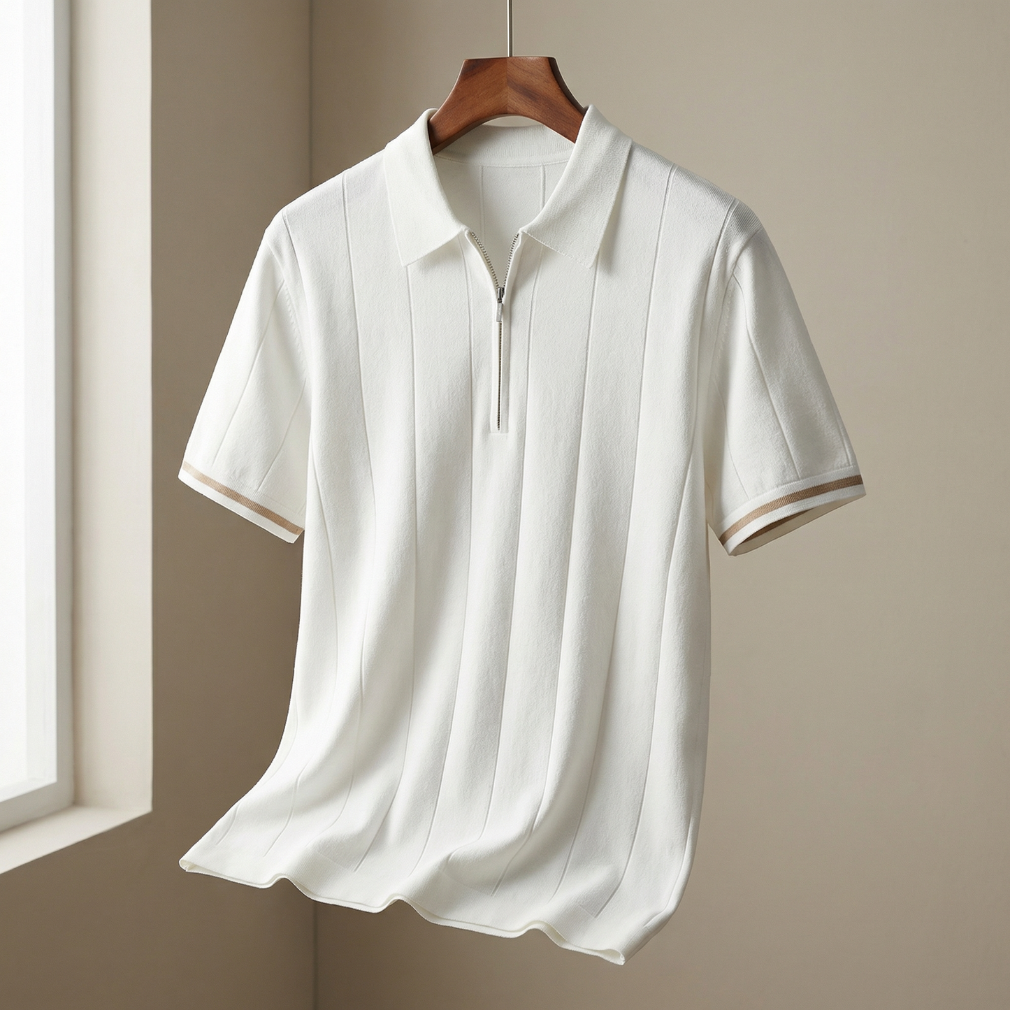 Capri Zip Polo Knit Marble