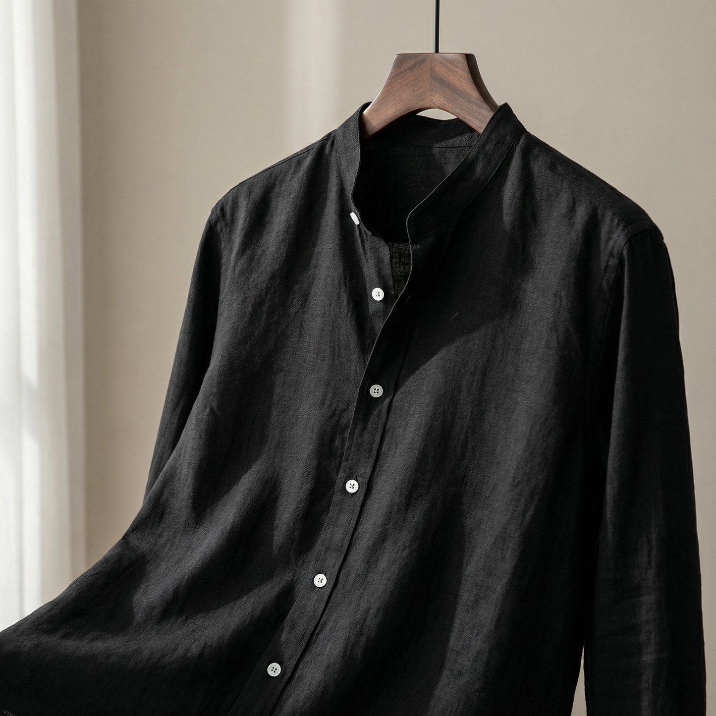 Linen Button Shirt Marble