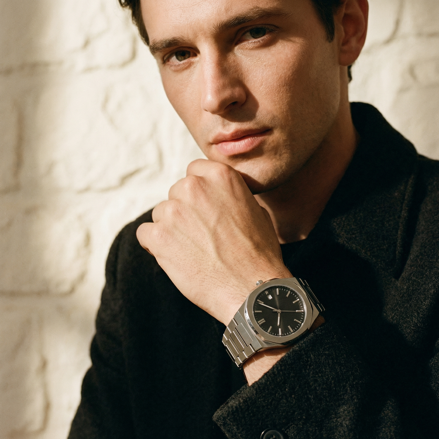 Geneva Stainless Steel Quartz Watch Marble